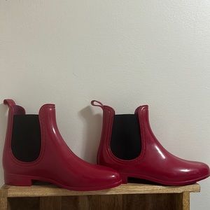 Red Rain Boots